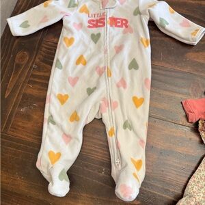 Little Sister Heart Print One Piece